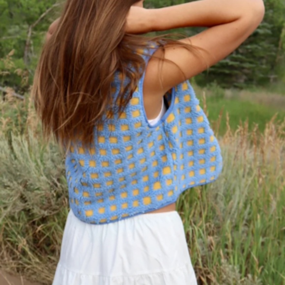 Montana Vest | Blue + Yellow Midnight Lunch, hardly worn - Picture 2 of 6